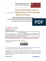 Effect of Non-Performing Loans on Financial Performance of Commercial Banks in Kenya
