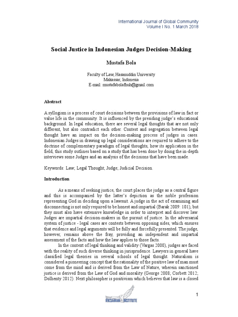 Indonesian Judges and Legal Paradigms | PDF | Jurisprudence | Judge