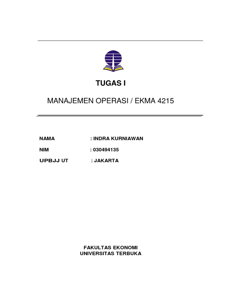 Tugas Manajemen Operasi