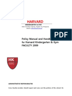 Harvard Kindergarten Faculty Handbook