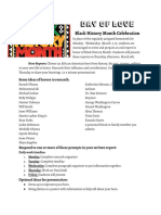 2017-2018 Day of Love Black History Month Celebrations Family Flyer