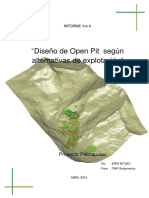 Diseño de Open Pit Segun Alternativas de Explotacion
