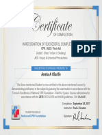 CPR Certificate of Completion