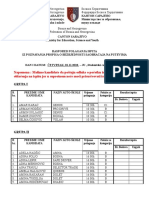 Raspored T 01-11-2018 Ju Studentski Centar Nedzarici