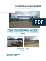 4194 Informe de Evaluacion Del Riesgo Por Inundacion Pluvial en El Centro Poblado de Santa Lucia Distrito de Uchiza Provincia de Tocache Region San Martin