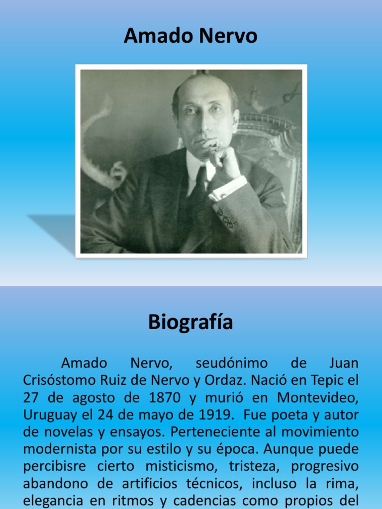 Amado Nervo Biografía Poesía Ficción y literatura