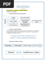 Filosofia 10º. Ano - Iniciação à Atividade Filosófica
