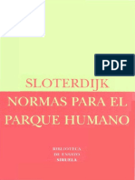 Sloterdijk Peter-Normas para El Parque Humano-Biblioteca de Ensayo 11 Editorial Siruela-Madrid-2006