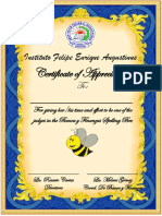 Instituto Felipe Enrique Augustinus: Certificate of Appreciation