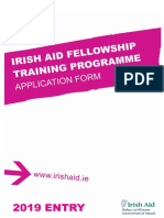 Irish Aid Fellowship Training Programme Application Form 2019