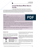 Gender Differences for Deciduous Molar Sizes in Children of Jammu City