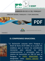 Plenaria X SESEP ITAIPU - SISTEMA DE TRANSMISIÓN EN 500 KV DEL PARAGUAY - 19.09.12 PDF