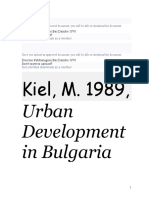 Kiel, M. 1989,: Urban Development in Bulgaria