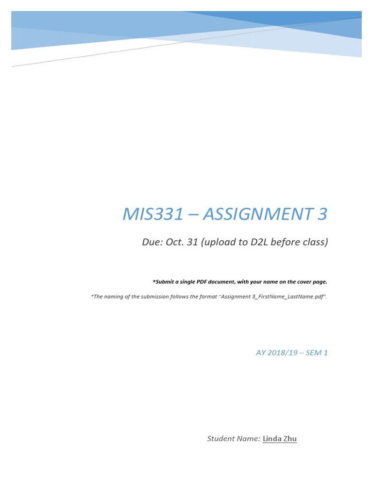 MIS331 SQL Assignment Guide | PDF | Information Science | Information ...