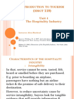 Unit 4 The Hospitality Industry: Ntroduction To Tourism HMGT