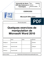 Exercices Office2010 Microsoftword2010 v1.0