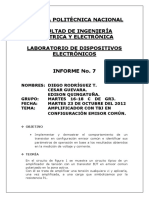 Informe Amplificador TBJ