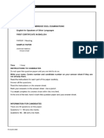 Cambridge English First 2015 Sample Paper 1 Reading and Use of English v2