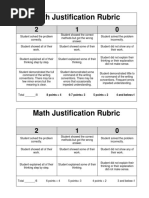 Math Justification Rubric 1