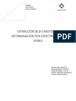 Extracción de Beta Caroteno y Determinación Por Espectrofotometría Visible