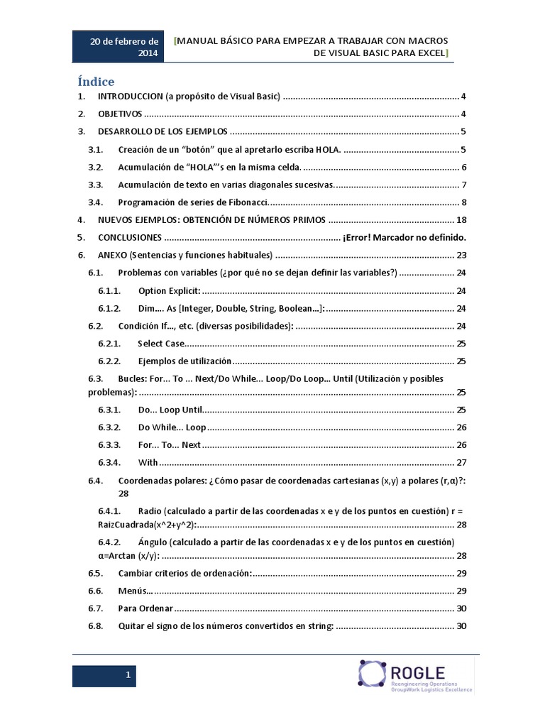 Introducción a Macros en Visual Basic | PDF | Básico | Microsoft Excel