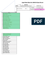 Input Data Sheet for SHS E-Class Record