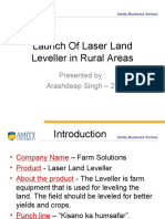 Launch of Laser Land Leveller in Rural Areas: Presented By: Arashdeep Singh - 27