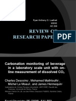 Carbonation Kinetics of Beverages Studied in Lab Unit