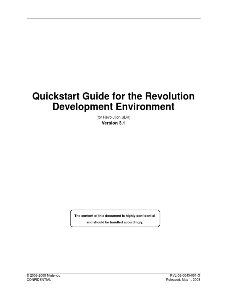 RVL Quick Start Guide 3 1 Us | PDF | Wii | Command Line Interface