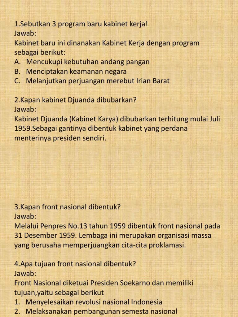 Apa Tujuan Dibentuknya Front Nasional Indonesia Seputar Bentuk