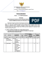 Pengumuman Cpns Ristekdikti Bpip 2018