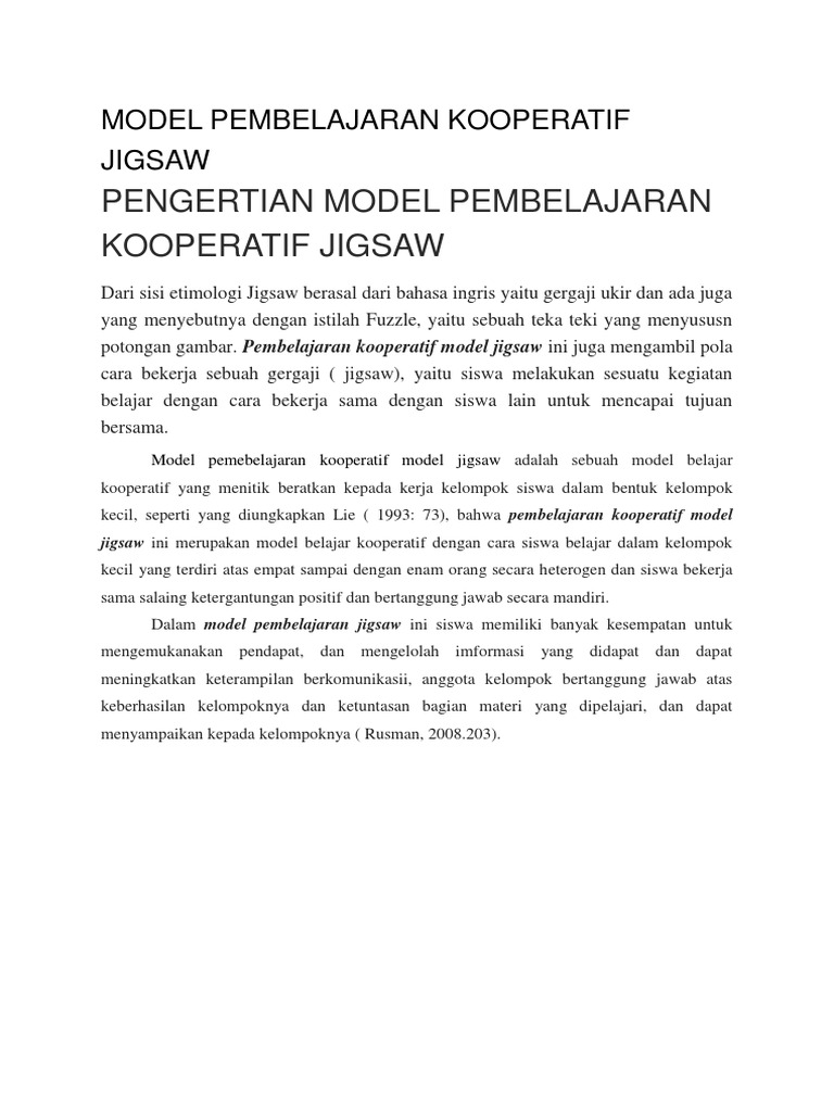 JIGSAW | PDF