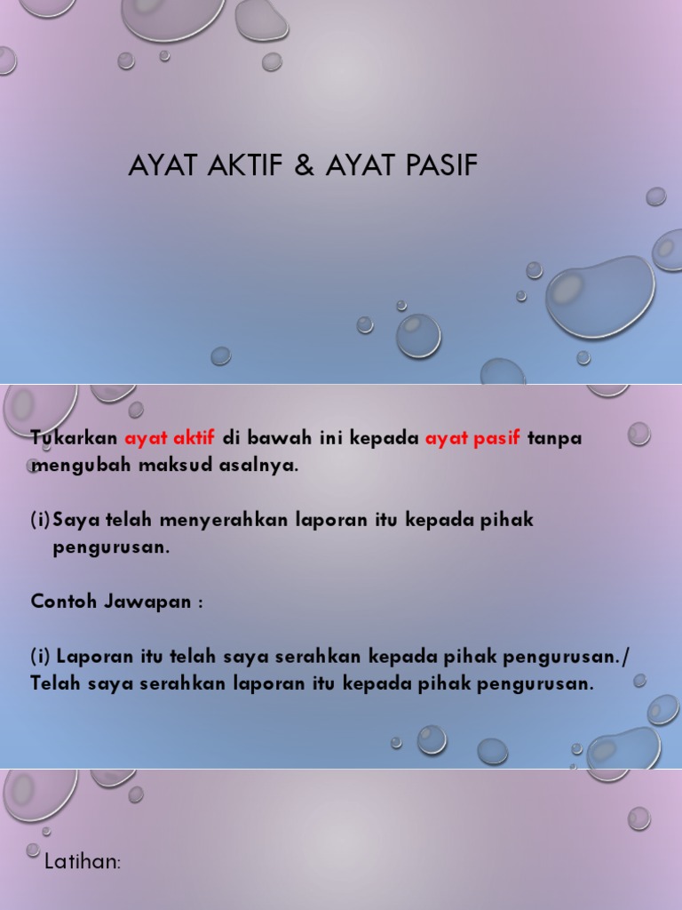 Ayat Aktf Pasif