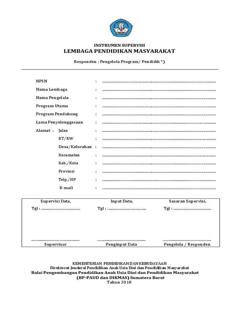 Contoh Format Laporan Kegiatan Monitoring Dan Evaluasi Pkbm Nusagates