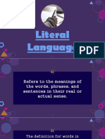 Litliteral and Figurative Language