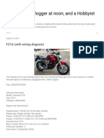 Yamaha FZ16 Motorcycle Specs and Wiring Diagram