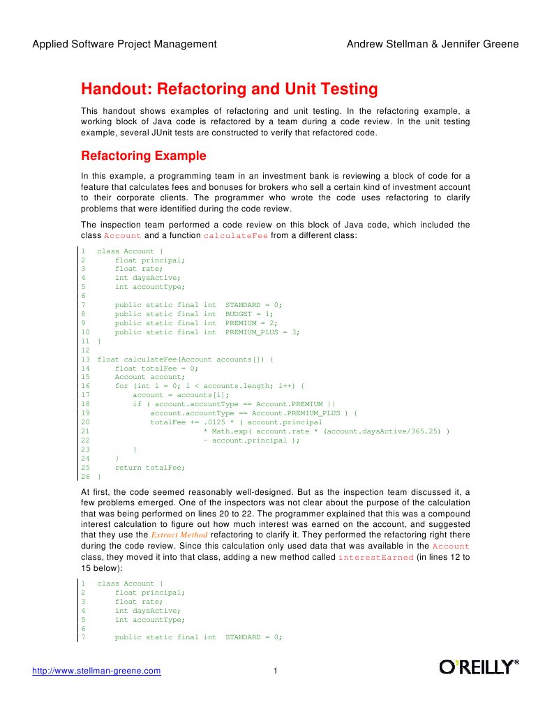 Re Factoring and Unit Testing | PDF | Unit Testing | Subroutine
