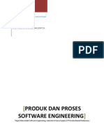 Produk Dan Proses Software Engineering: Hudi Kusuma Bharata, 341208719