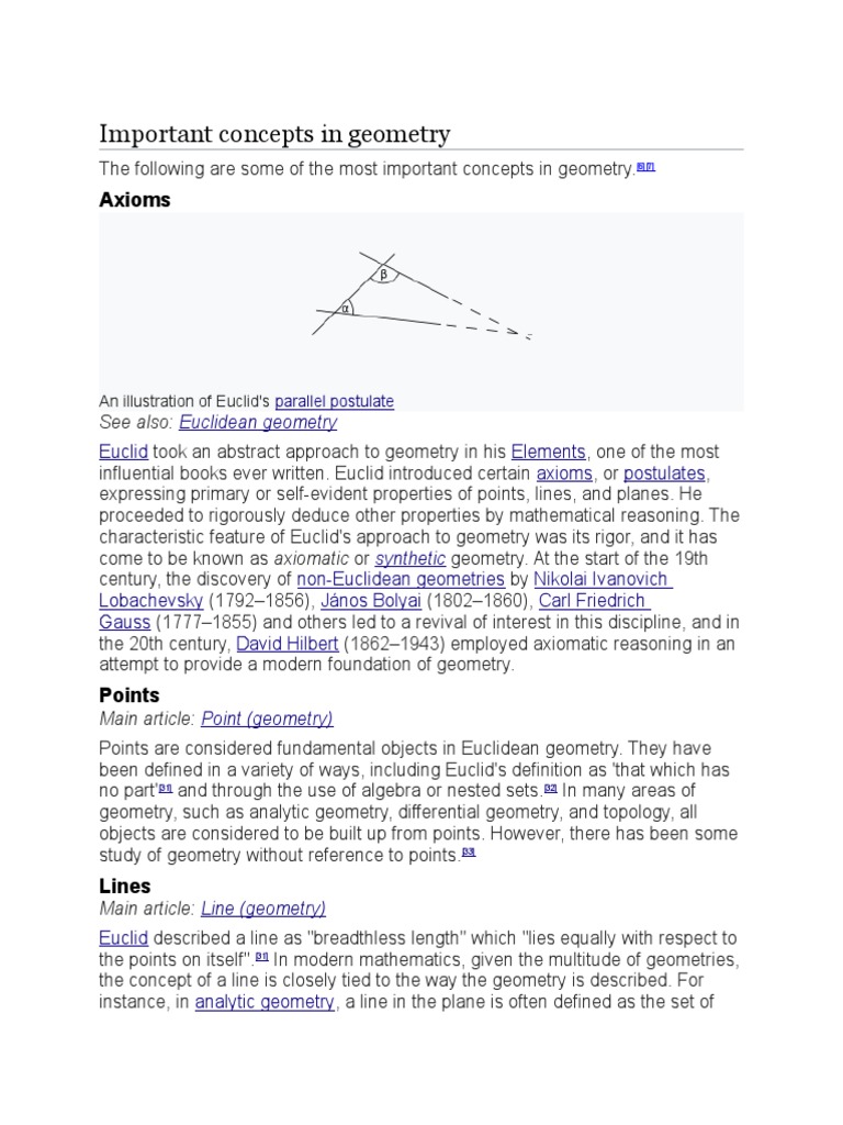 Key Concepts in Geometry Explained | PDF | Line (Geometry) | Geometry