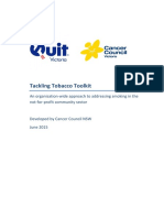 Tackling Tobacco Toolkit: An Organisation-Wide Approach To Addressing Smoking in The Not-For-Profit Community Sector