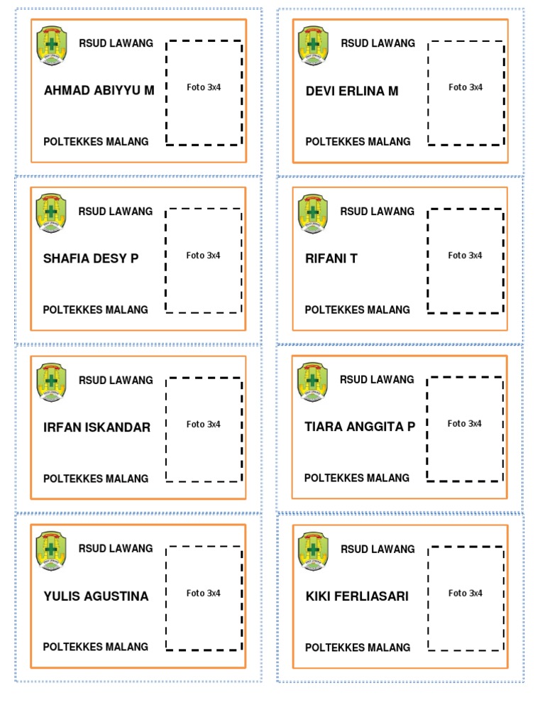 Name Tag Mahasiswa | PDF | Kesehatan Holistik