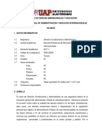 Silabo de Derecho Constitucional y Administrativo