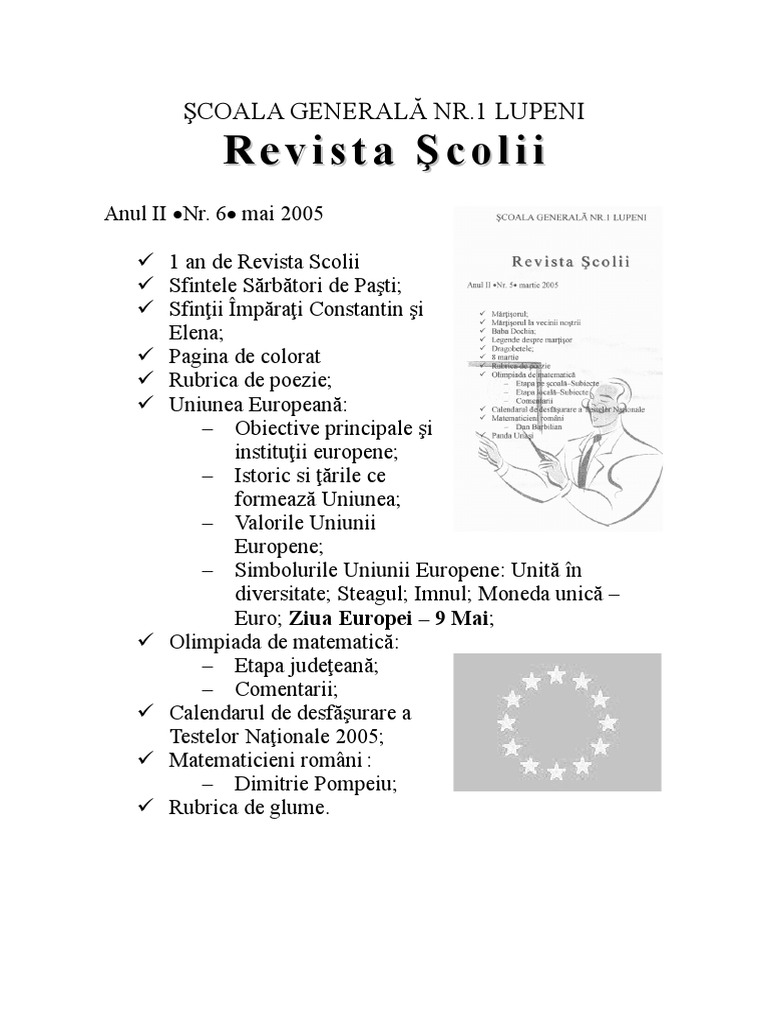 Revista Scolii Anul 2 Nr 6