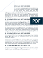 Perbedaan CEO, CFO DLL