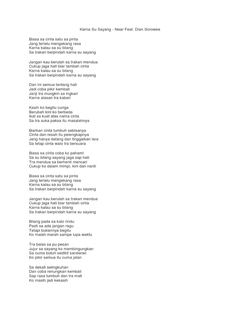 Karna Su Sayang