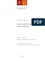 Estudo de Riscos Na ISo9001-2015