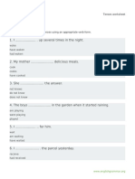 Tenses Worksheet PDF