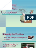 Handling Your Own Complaint