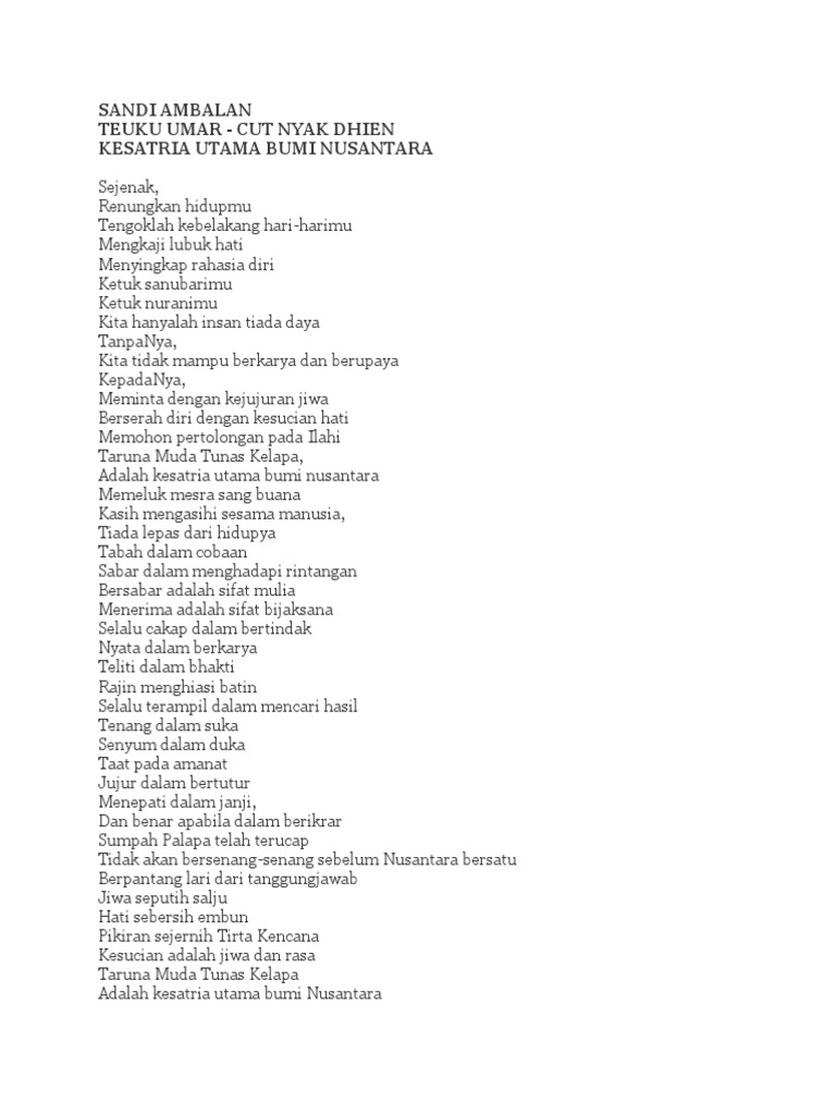 Contoh Sandi Ambalan | PDF