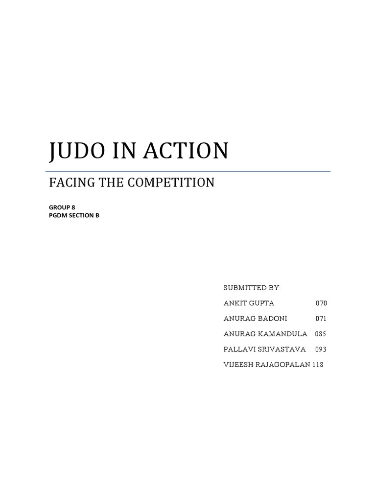 Judo Strategy PDF Aol Competitive Advantage